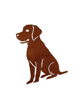 Chien Labrador En Métal Acier Corten 73 cm