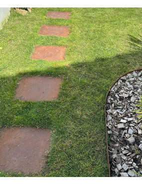 pas japonnais acier corten 50x40