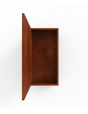 panneau brisevue avec jardinière en acier corten