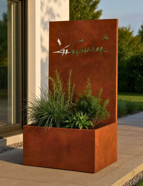 bac panneau acier corten
