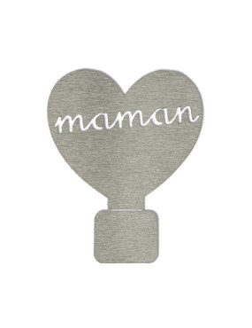 Cœur maman pliable inox brossé