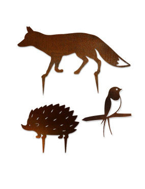 animaux a planter corten métal rouillé