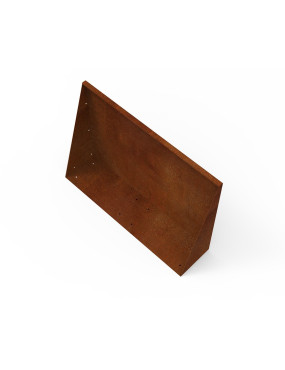 Mur de soutènement métal rouillé corten