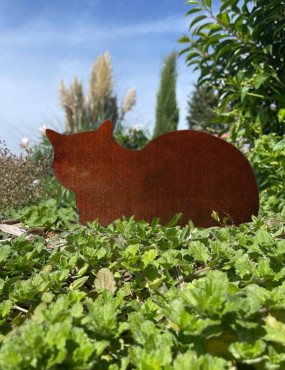 lot 3 décorations jardin corten