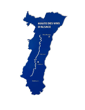 Carte route des vins Alsace decoration murale