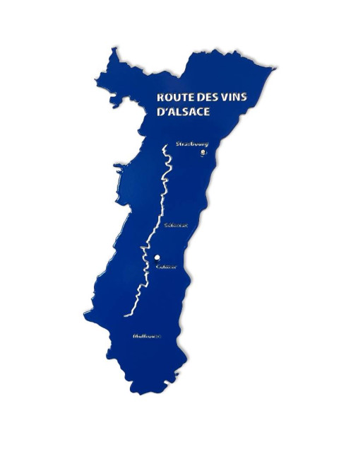 Carte route des vins Alsace decoration murale