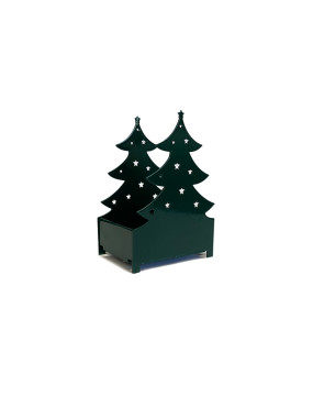 photophore sapin noel vert bougie