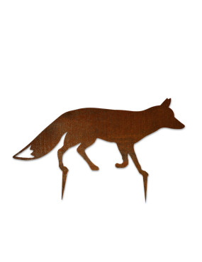 Renard métal déco jardin