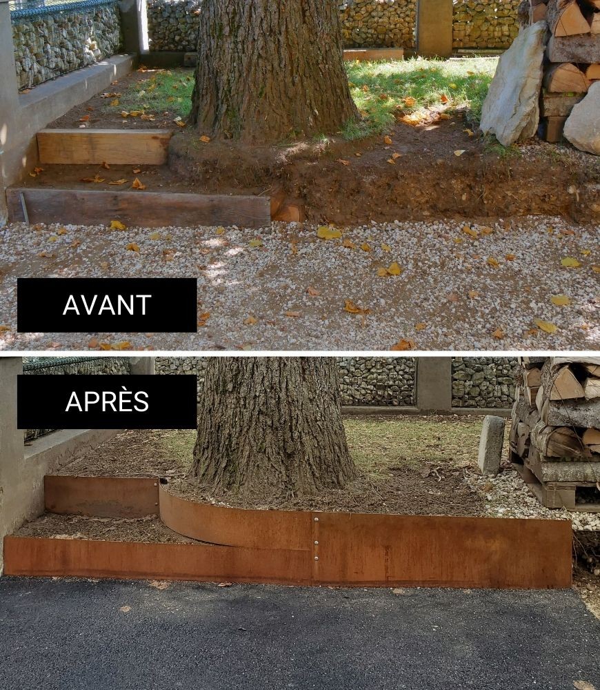Étude client : Bordure Acier Corten sur mesure
