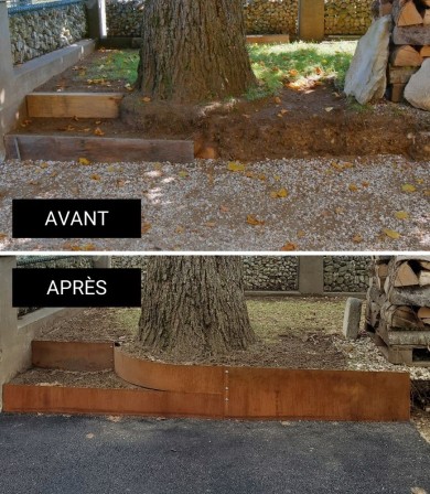 Étude client : Bordure Acier Corten sur mesure