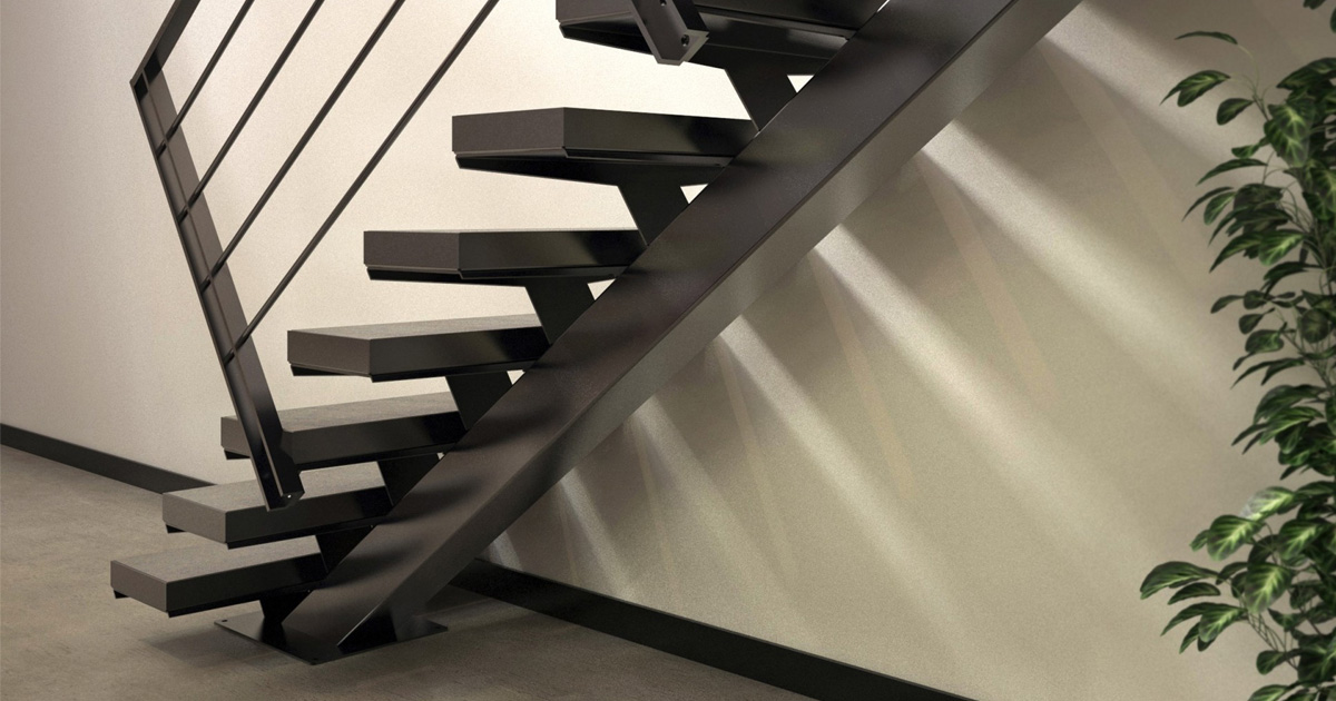 escalier limon central fabrique en alsace sur mesure